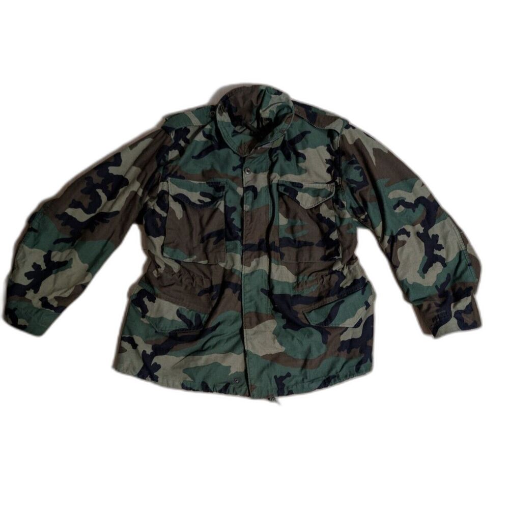 VTG M65 Field Jacket M81 Woodland Medium Short USGI 1986 Alpha Industries Army